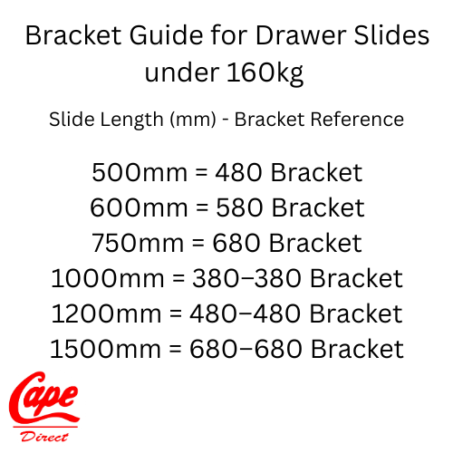 Heavy Duty Drawer Slides up to 100Kg with Lock