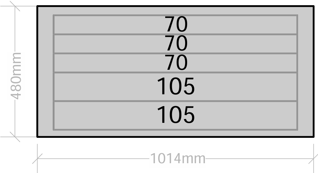 Van Drawers 1014mm wide x 480mm high