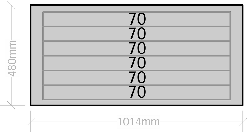Van Drawers 1014mm wide x 480mm high