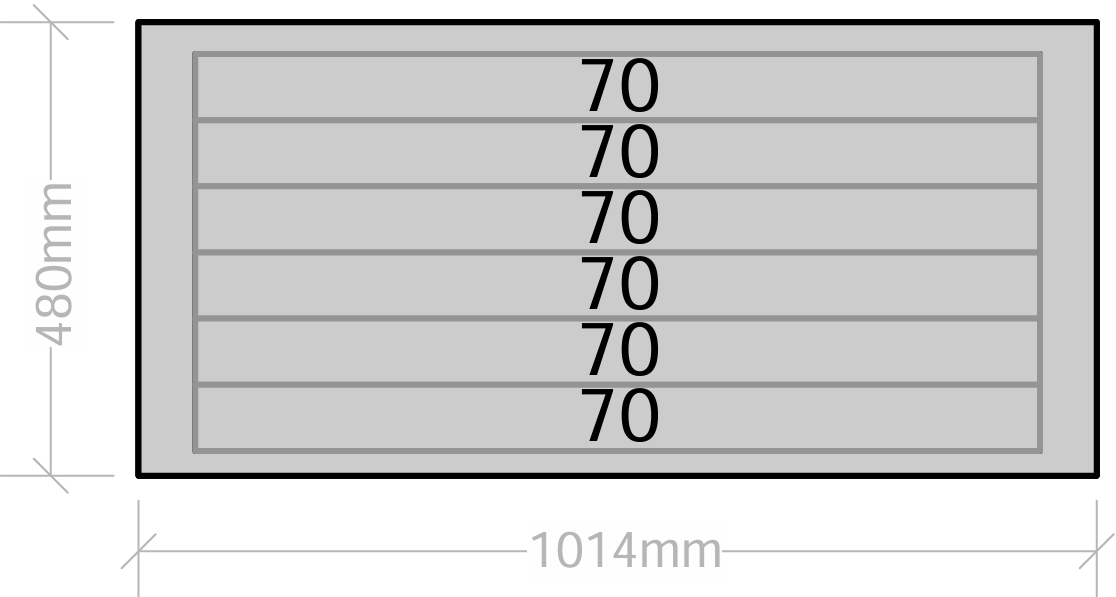 Van Drawers 1014mm wide x 480mm high