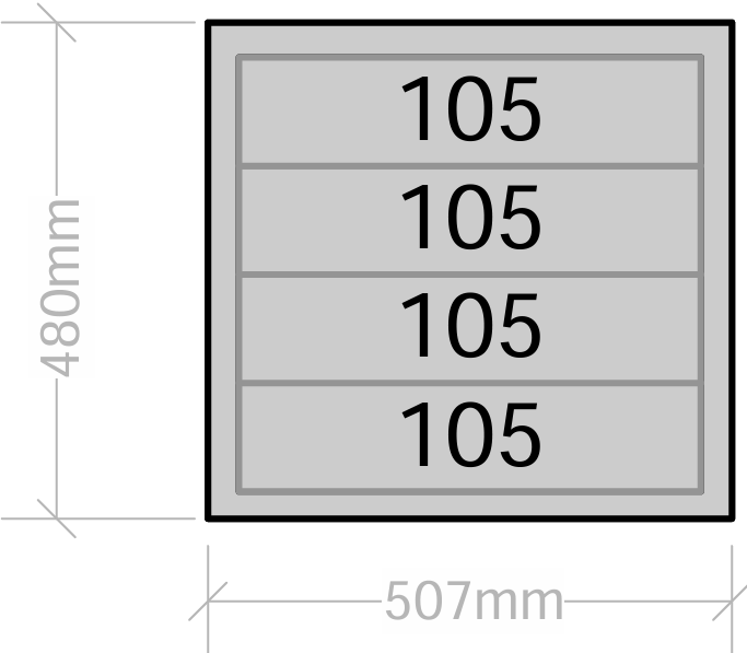 Van Cabinet 507mm wide x 360mm Deep x 480mm High with Boxes