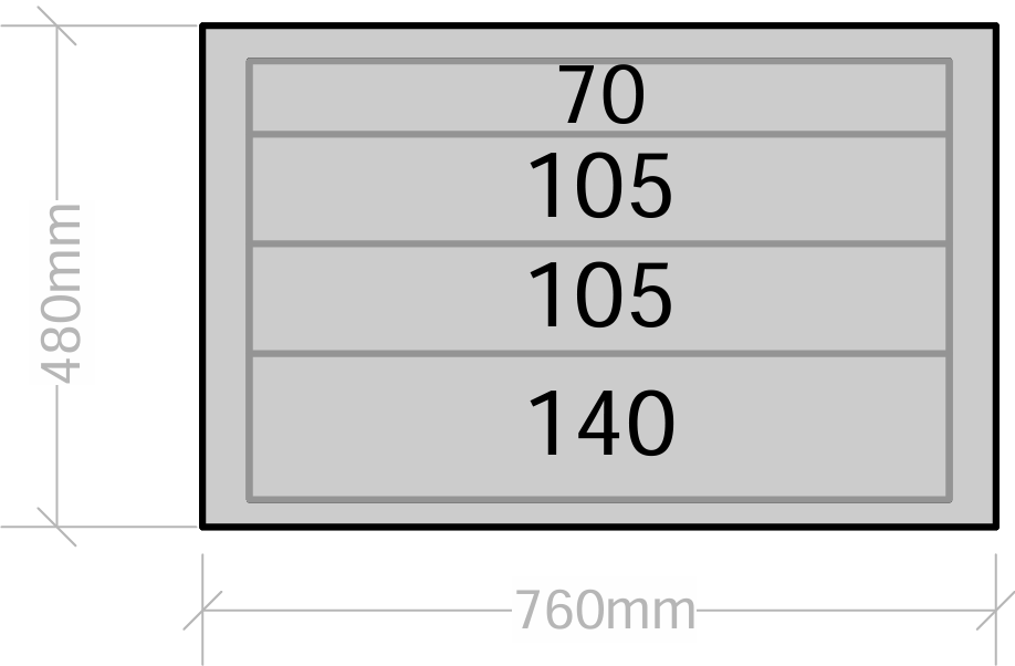Van Drawers 760mm wide x 480mm high