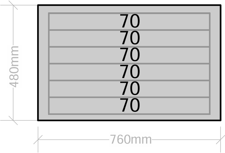 Van Drawers 760mm wide x 480mm high