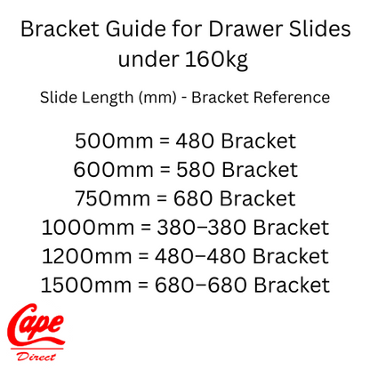Heavy Duty Drawer Slides up to 140Kg with Lock