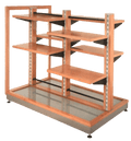 Free Standing Timber & Glass Display Unit - Clearance - Sale - Storage - Shopfitting - Cape Direct