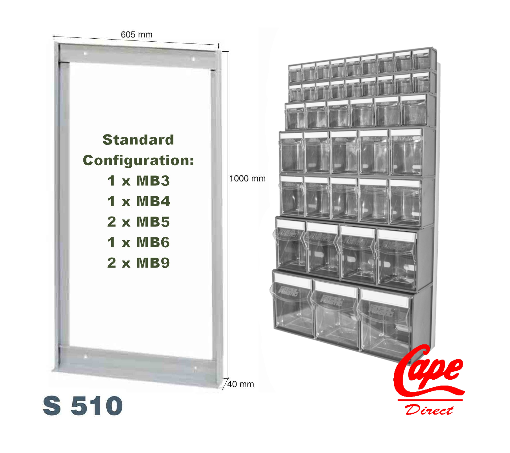 MB Box Frames with Boxes - MB Box - Storage - Cape Direct