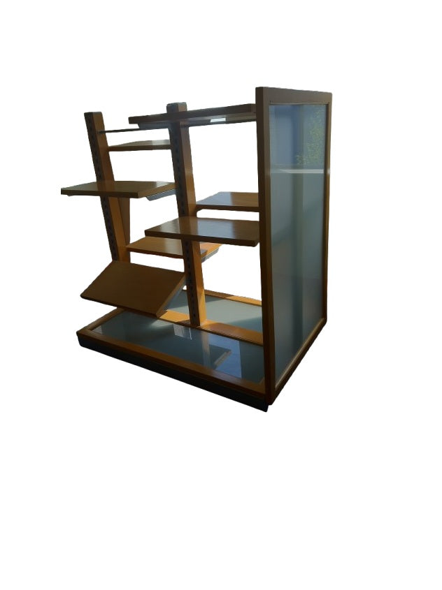 Free Standing Timber & Glass Display Unit - Clearance - Sale - Storage - Shopfitting - Cape Direct