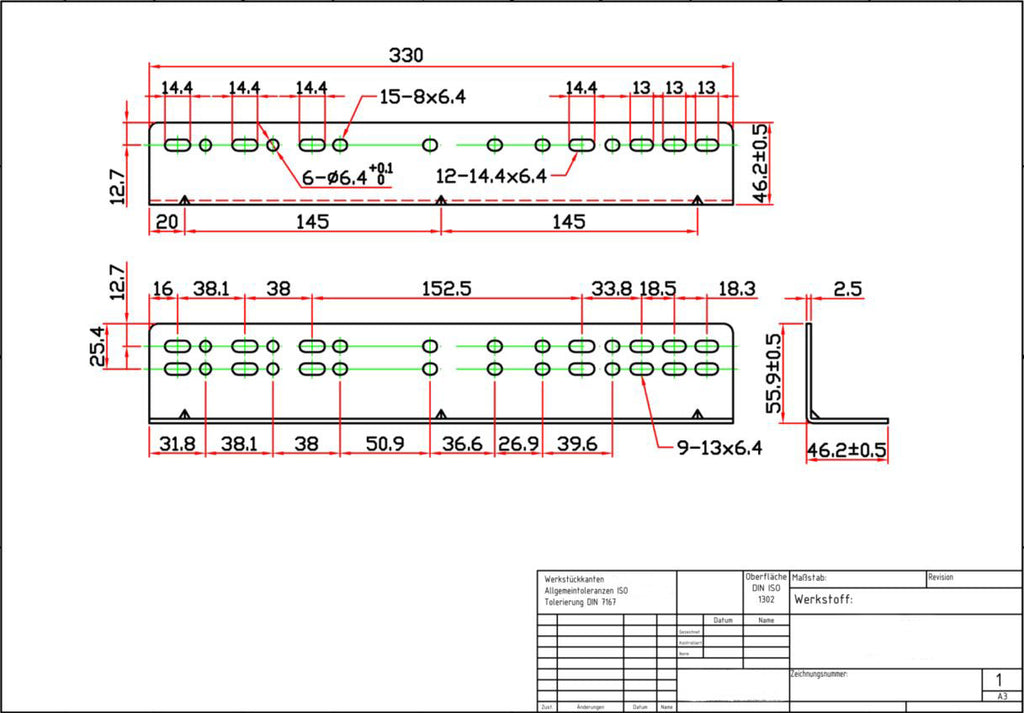 Platform Mounting Bracket for rails up to 225kg
