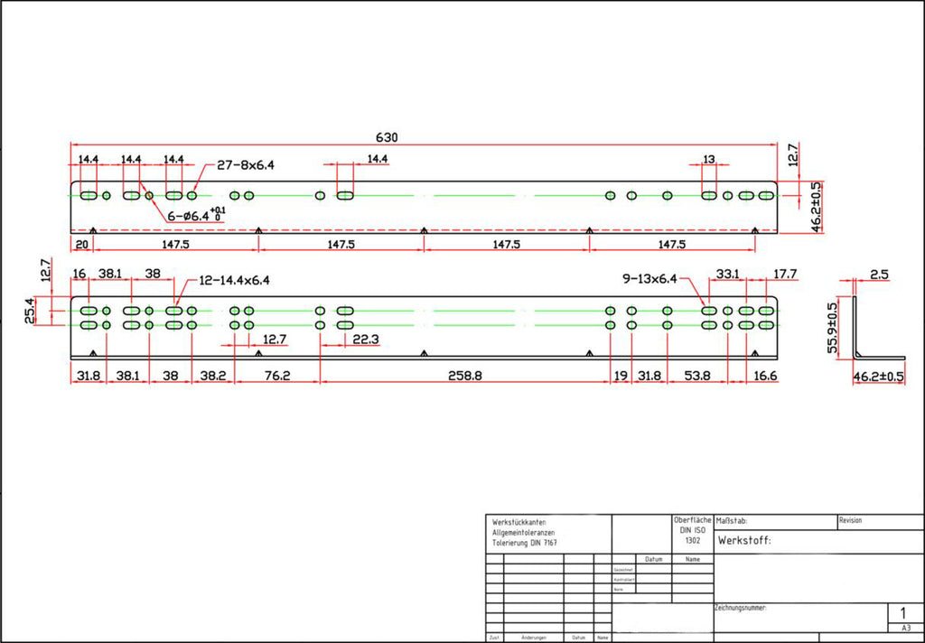Platform Mounting Bracket for rails up to 225kg