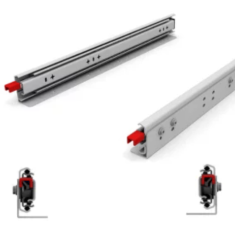 Pair of Red Tipped Drawer Slides