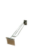 Slatwall Double Hooks with Overarm and Clear Price Tag