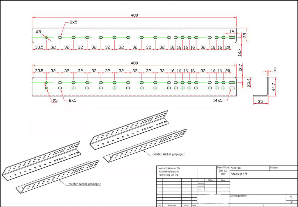 Platform Mounting Bracket for Two-way heavy-duty drawer slide