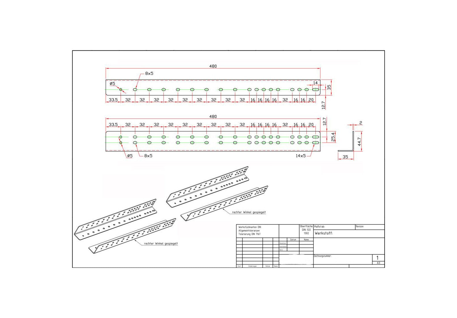 Pairs of Platform Mounting Brackets for Two-way heavy-duty drawer slide