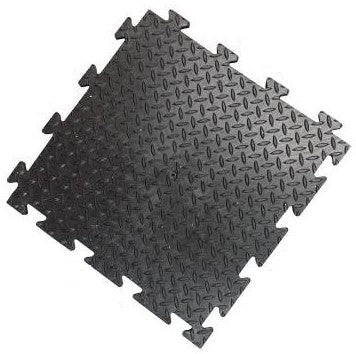 DIAMEX LOK PVC Standard Tile 470mm x 470mm x 14mm, Black
