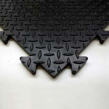 DIAMEX LOK PVC Standard Tile 470mm x 470mm x 14mm, Black