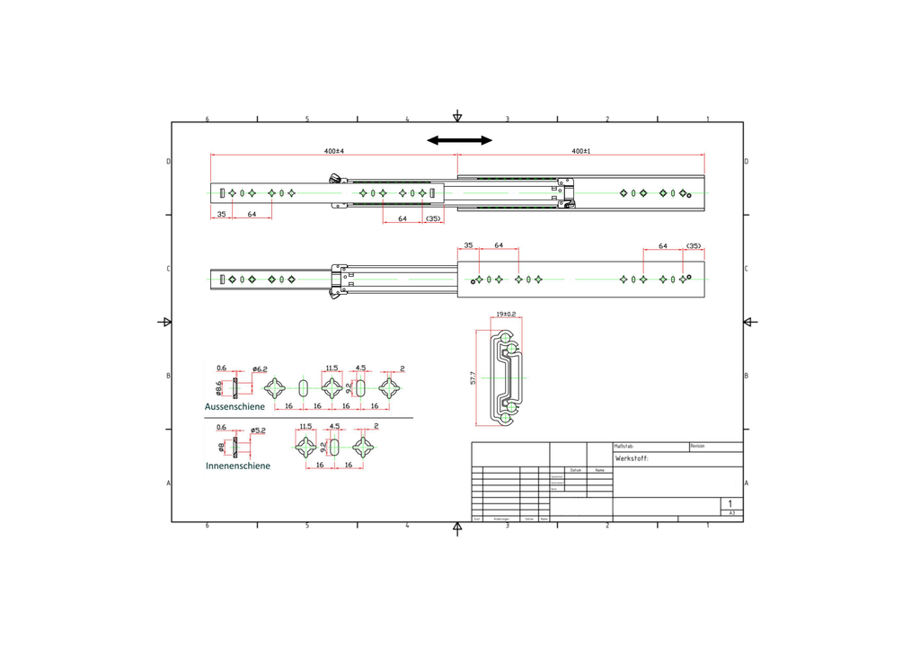 Two-way heavy-duty drawer slides up to 150 kg
