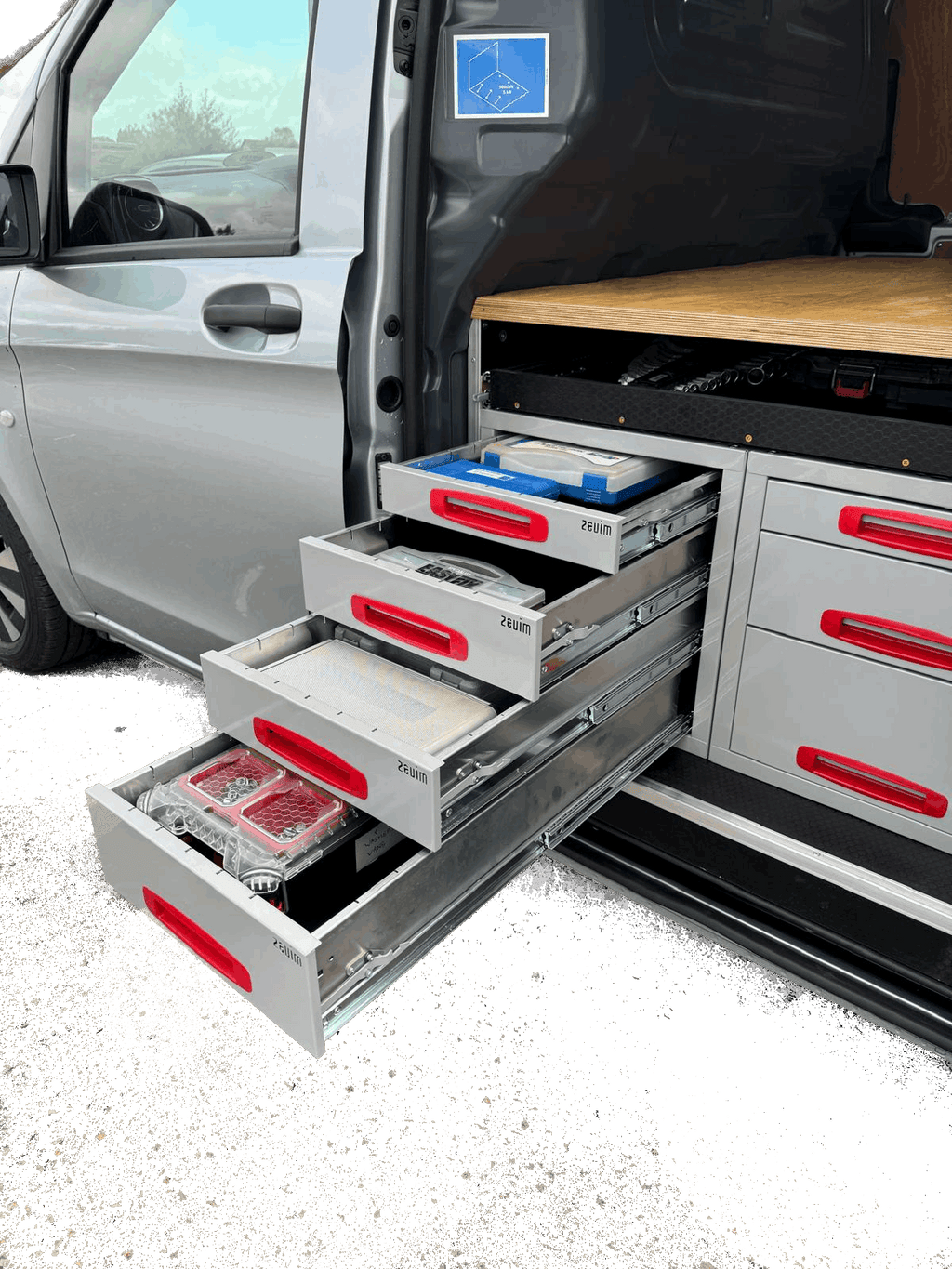 Van Drawers 360 Wide x 760 Deep