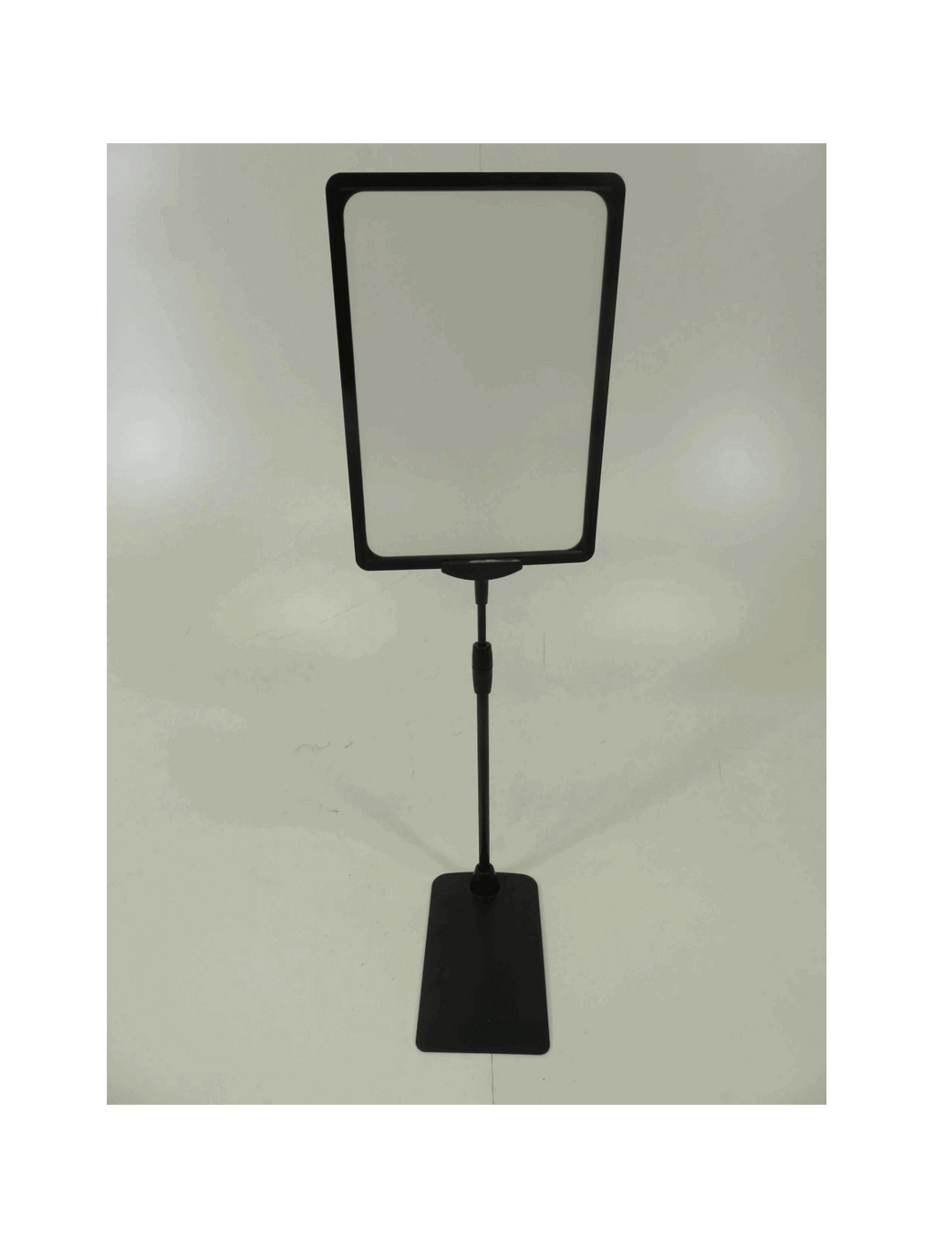 Picture of a Short A4 Sign Holder with a Black Plastic Base