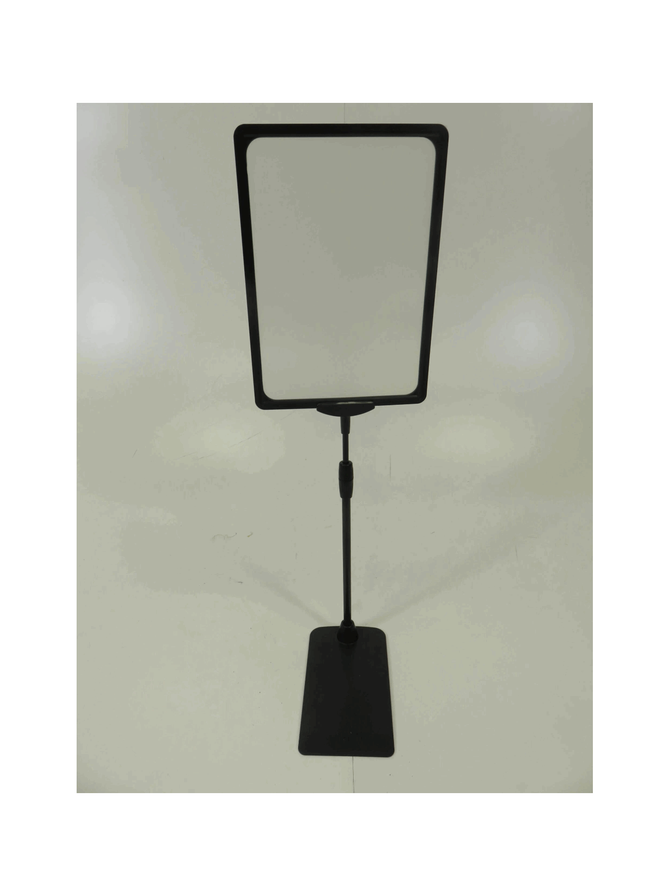 Picture of a Short A4 Sign Holder with a Black Plastic Base