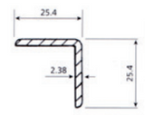 L Profile Aluminium - Cape Direct - Rubber mat, Van accessories
