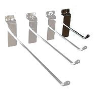 Slatwall Single Hooks - Cape Direct - slatwall accessories, slatwall accessory, Slatwall and Accessories, slatwall chrome, slatwall hooks, slatwall prong