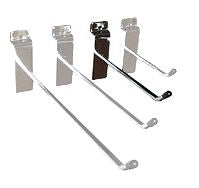 Slatwall Single Hooks - Cape Direct - slatwall accessories, slatwall accessory, Slatwall and Accessories, slatwall chrome, slatwall hooks, slatwall prong