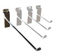 Slatwall Single Hooks - Cape Direct - slatwall accessories, slatwall accessory, Slatwall and Accessories, slatwall chrome, slatwall hooks, slatwall prong